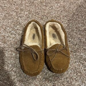 UGG Tan Kids Moccasins with Bow